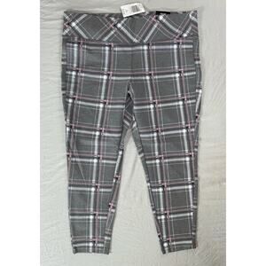 Torrid Slim Fit Tech Pixie Stretch Trouser Pants in Heather Plaid. Tag 1 (14-16)